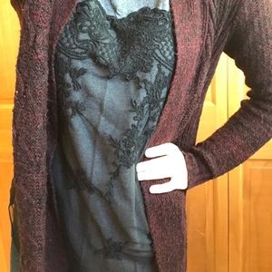 🔴 LAST CHANCE 🔴 Maurices Dark Grey with Black Lace Top